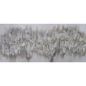 Monee OLEJOMALBA, abstraktní, struktury, 60/120 cm - barvy stříbra