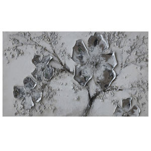 Monee OLEJOMALBA, květiny, 70/100 cm - hnědá, barvy stříbra, bílá
