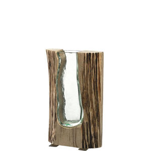 Leonardo VÁZA, dřevo, sklo, 36 cm